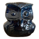 Anthropomorphic owl stoneware vase