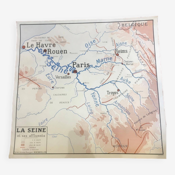 Geography map Loire/La Seine