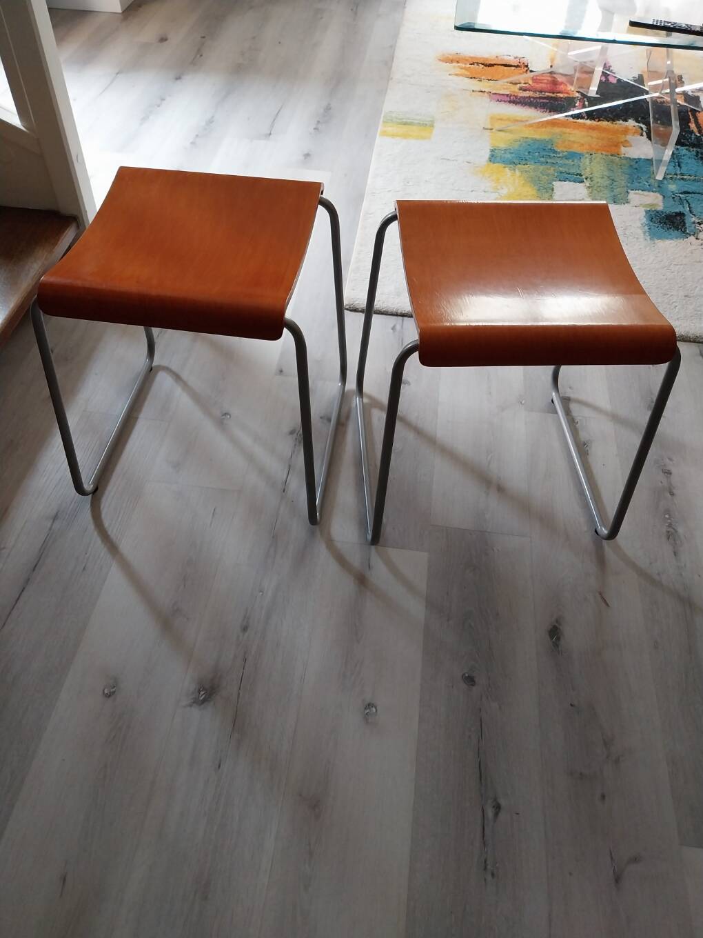 Duo vintage stools ikea kristian pallar design e. lilja lowenhielm