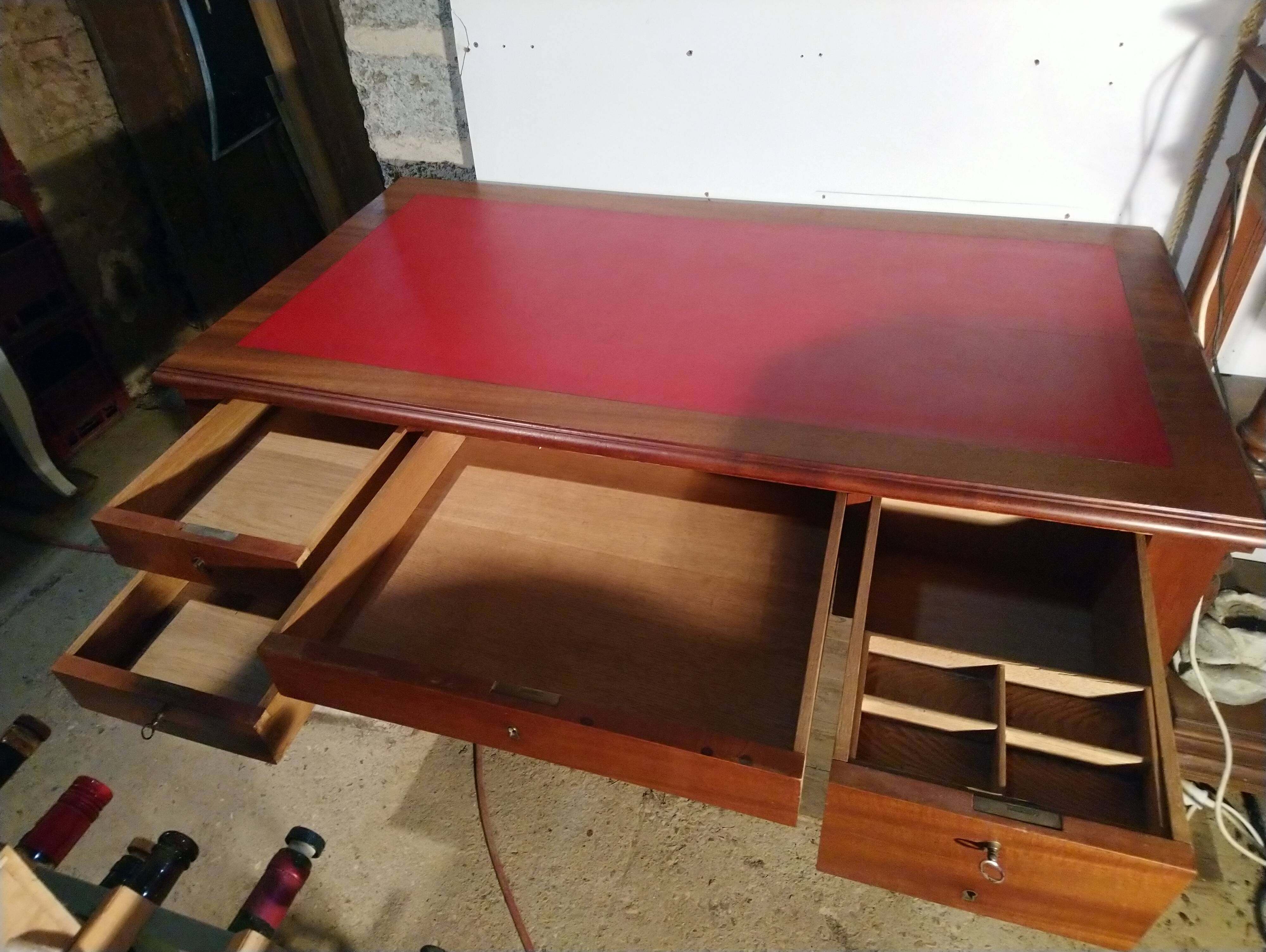 Louis Philippe style walnut desk.