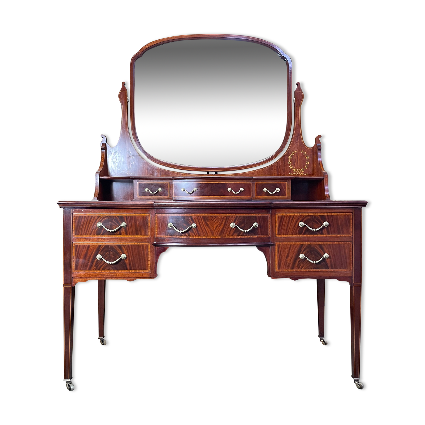 Restored mahogany English dressing table