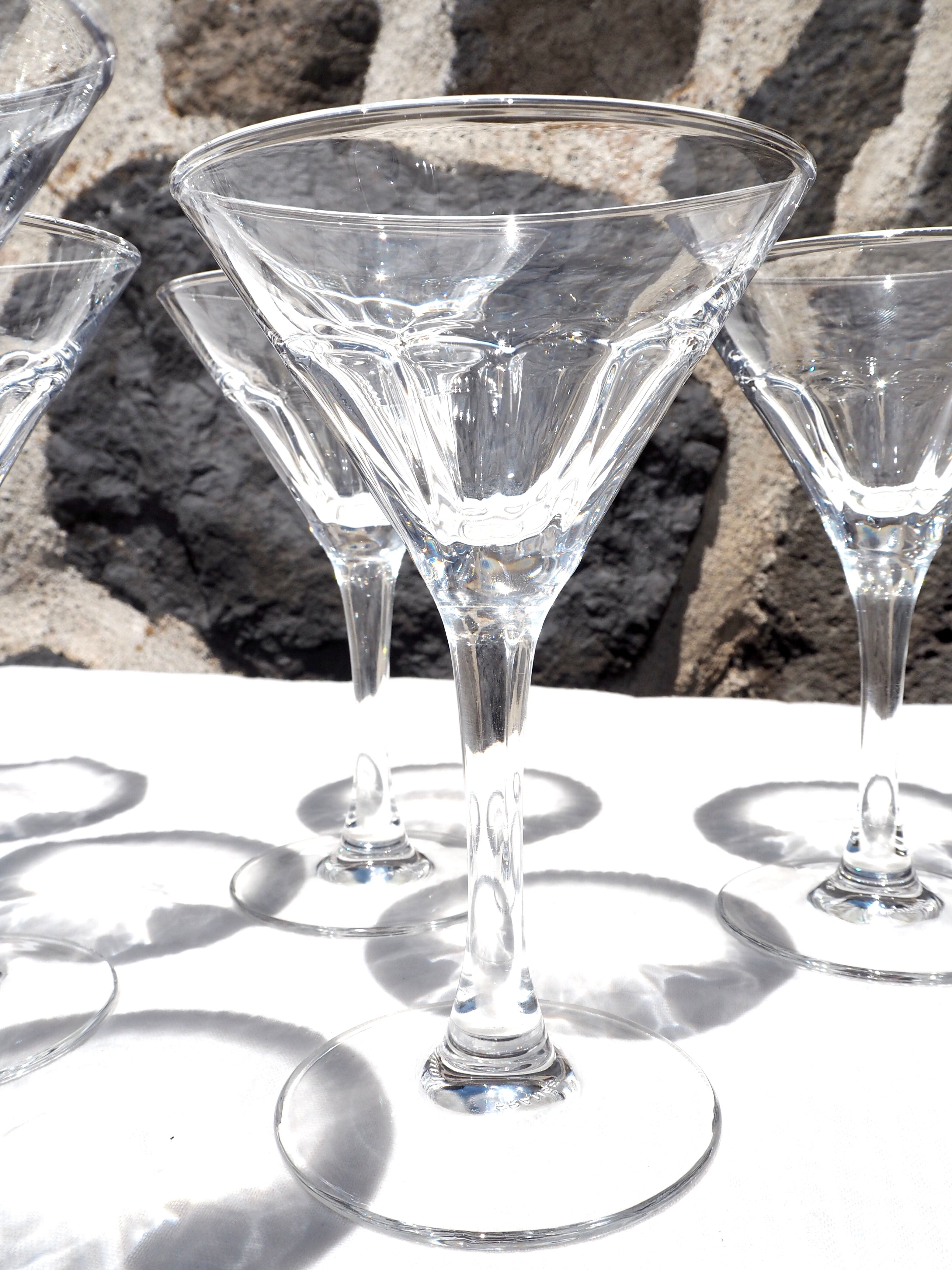 Set of 6 martini glasses