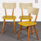 Suite of 3 chairs produced by Ton in the 1960s