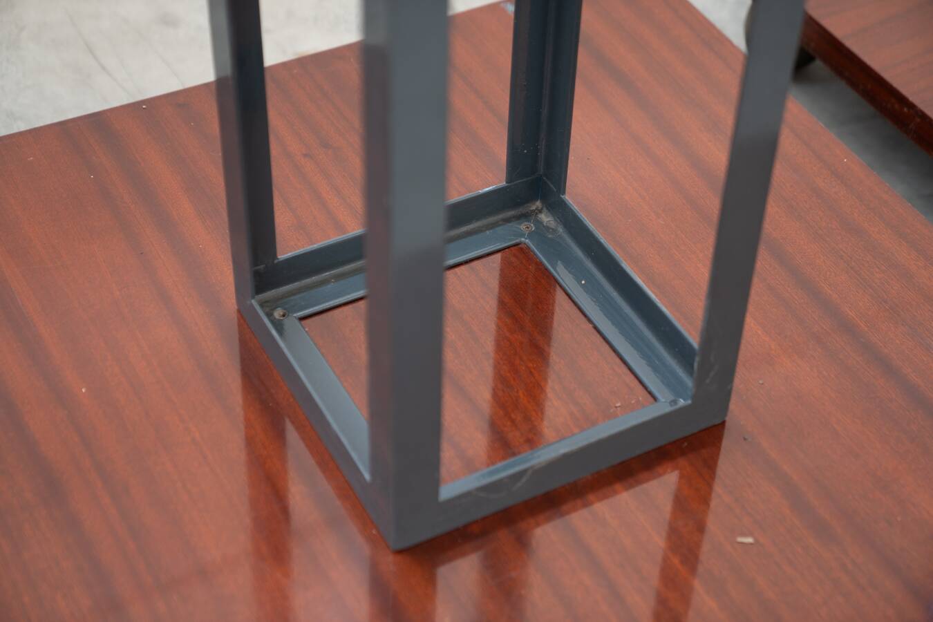 Wooden and brass coat rack, set of 4, 1970s