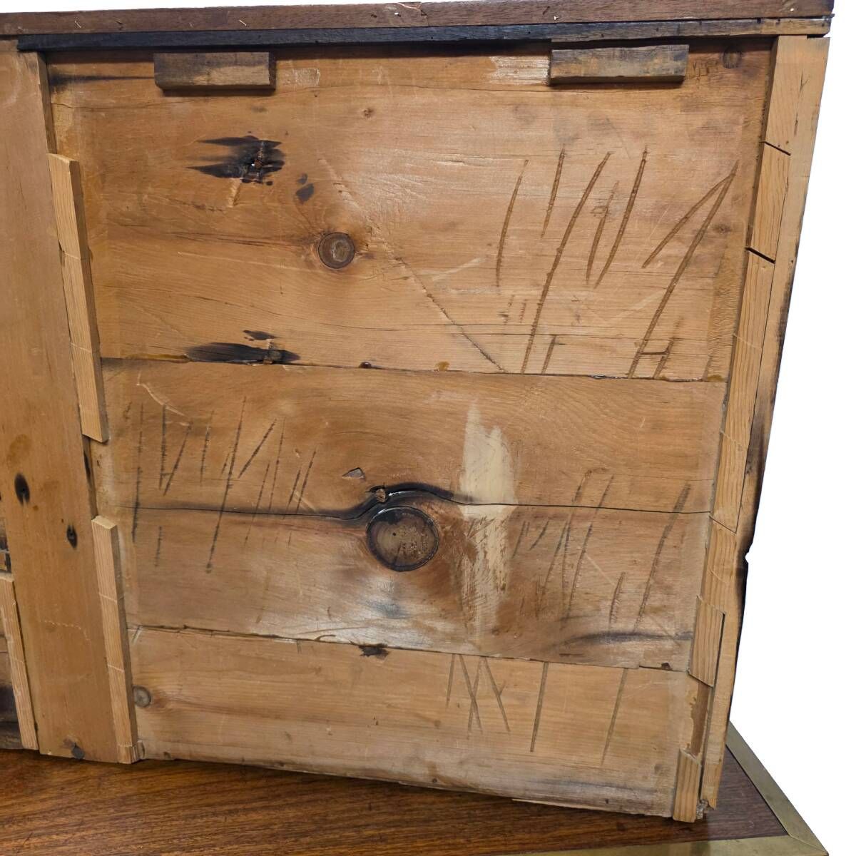 Antique English Mahogany Campaign Chest Of Drawers, 1820/30s