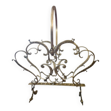 Italian bronze magazine rack