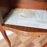 Bedside Louis XVI style wood, marquetry, vintage French