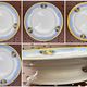 plate + 4 side plates Boch Freres La Louviere Decor