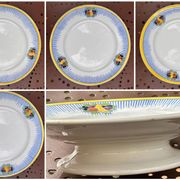 plat + 4 assites Plates Boch Freres La Louviere Decor