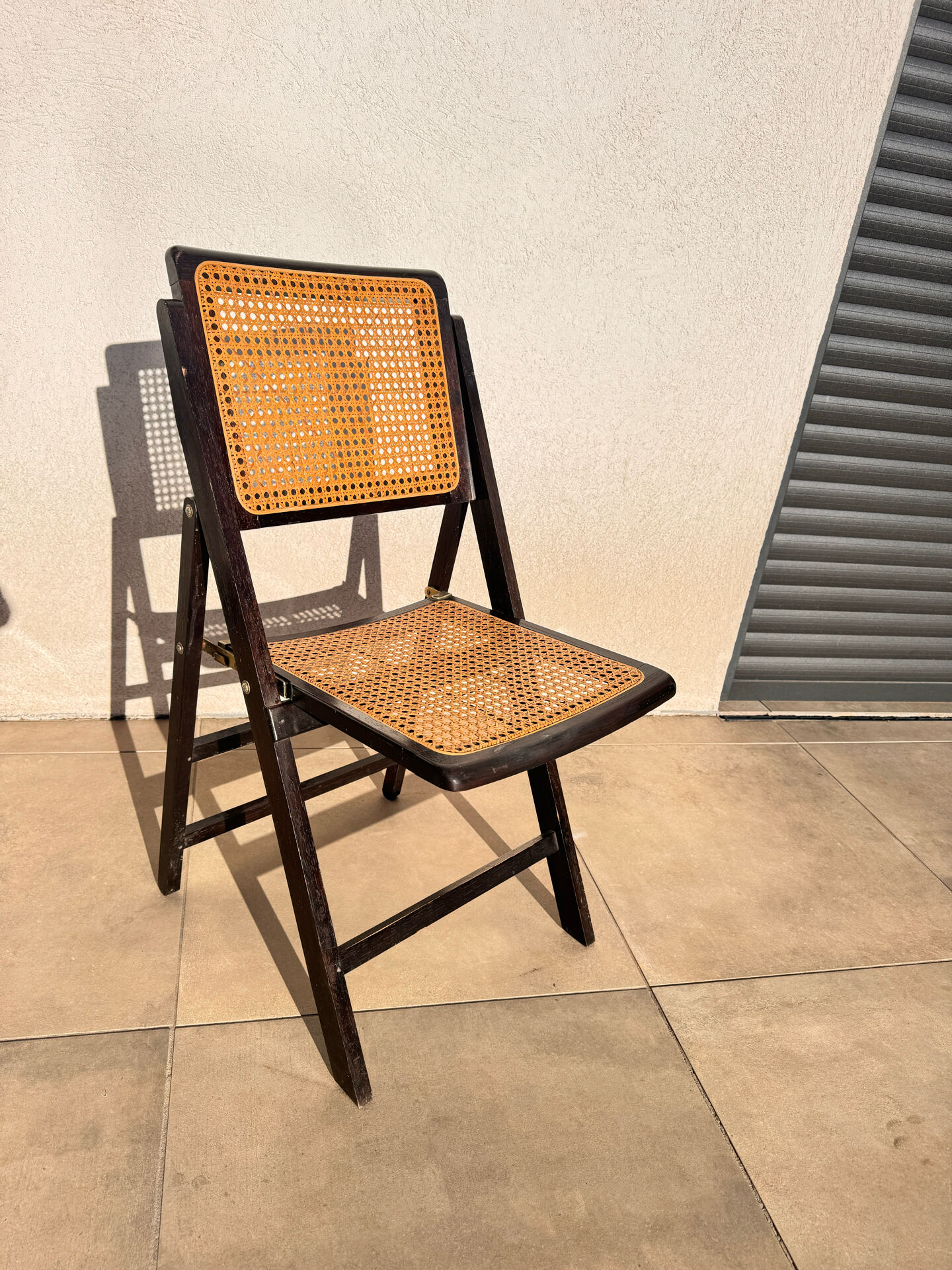 Chaise pliante  Cesca en bois et cannage