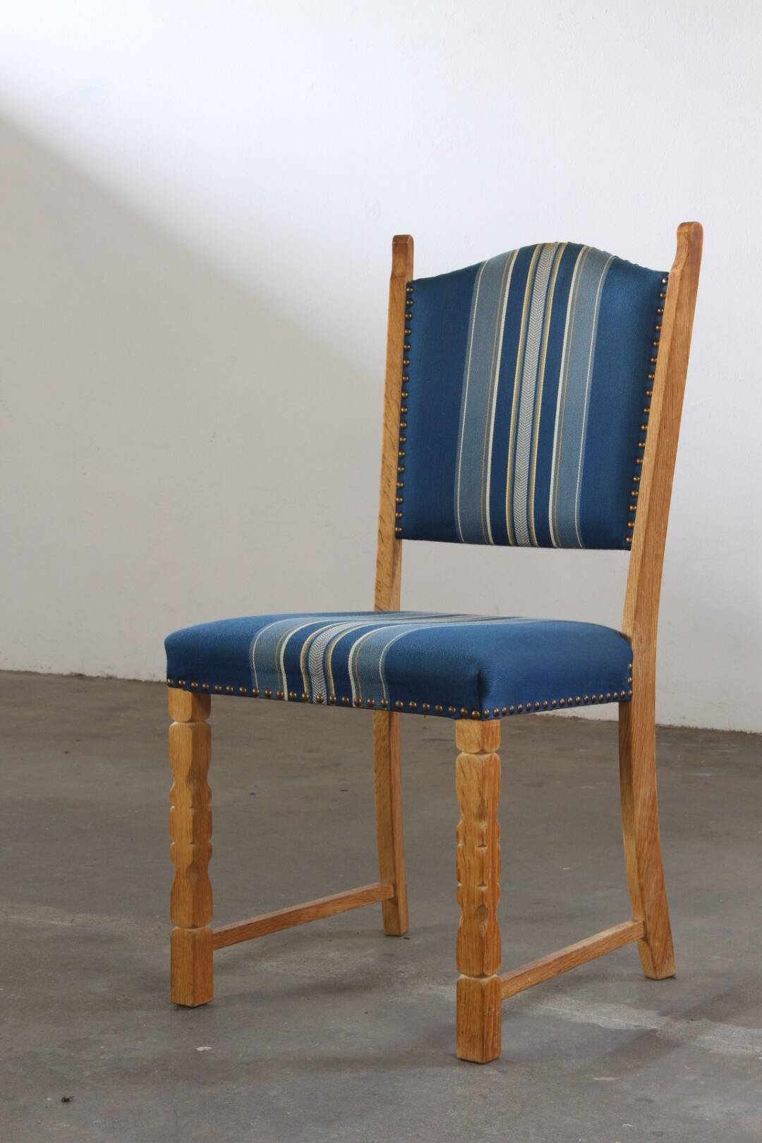Set of 5 Vintage Danish Oak Dining Chairs Mid-Century Modern, Kjærnulf Style