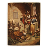 Great 18th century Italian painting, pastoral scene