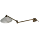 Brass and opaline art deco swing swivel wall lamp