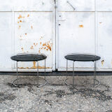 Tables basse en marbre noir Djuna par Kazuhide Takahama pour Cassina Italie 1983