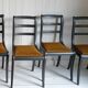4 velvet seat chairs