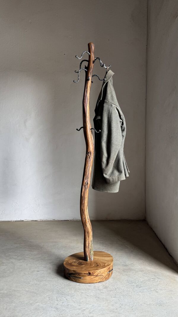 Porte-manteau sculptural - Porte-manteau en bois de chêne