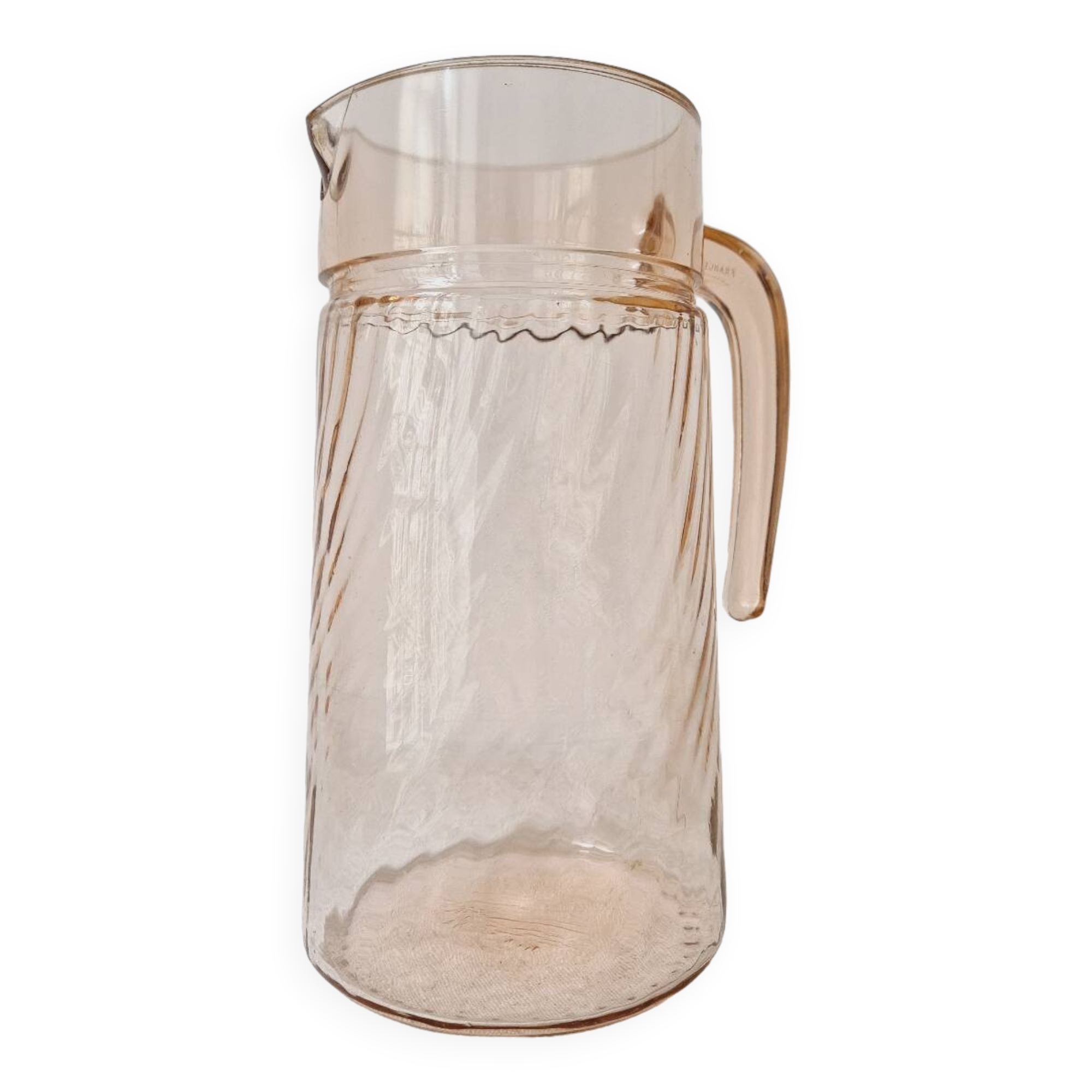 "Rosaline" twisted glass carafe - Luminarc Vintage