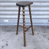 Solid wood tripod stool