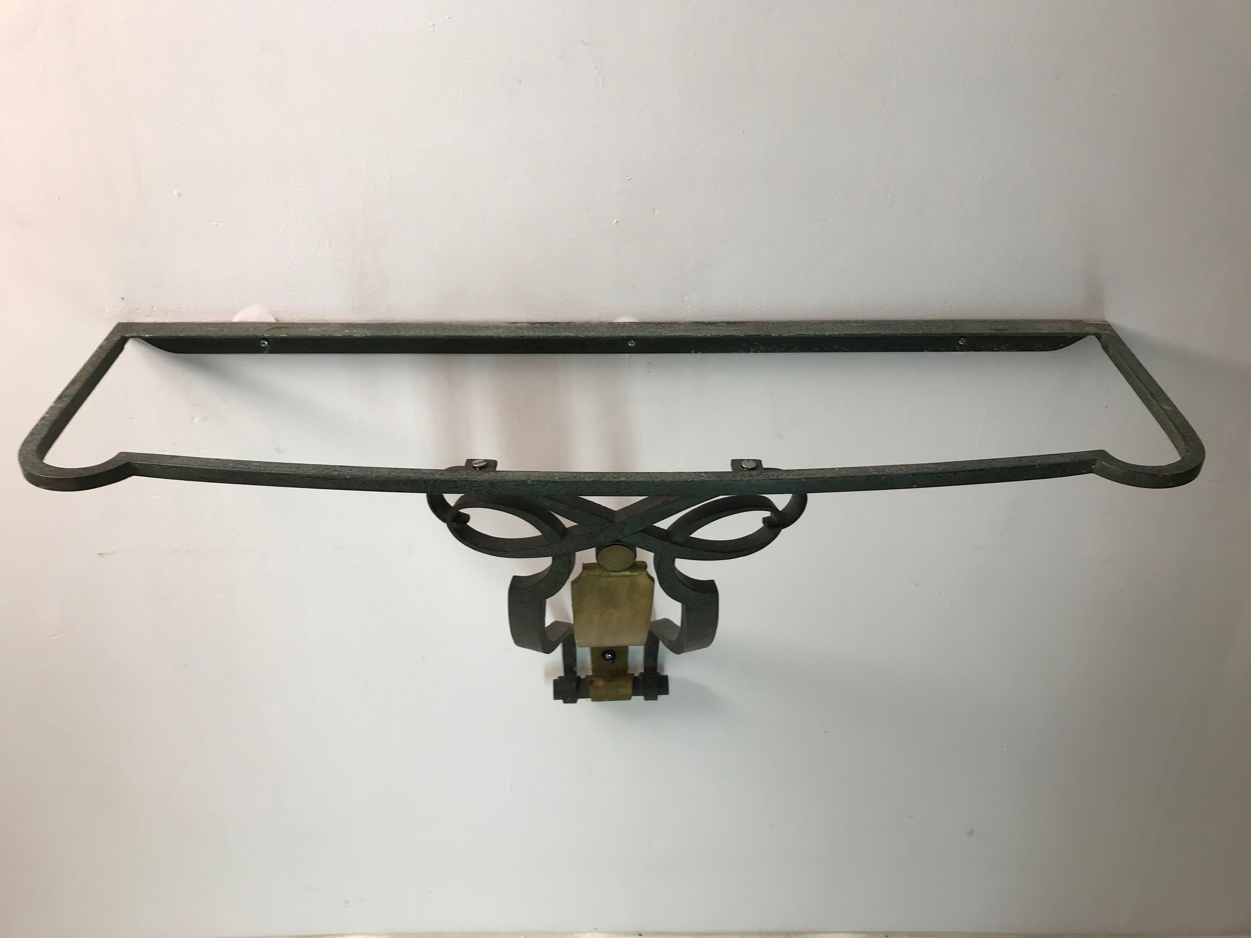 Wrought iron wall console