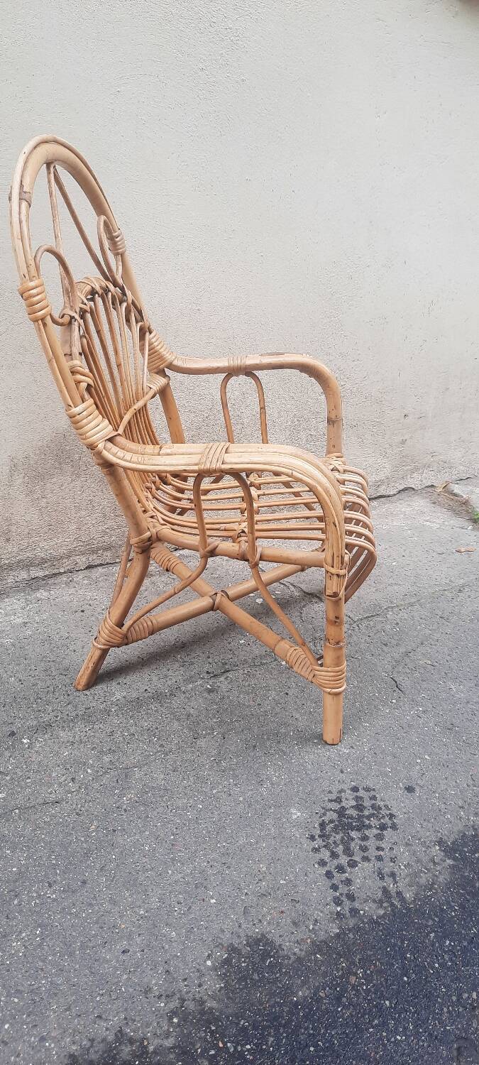 Rattan children's armchair