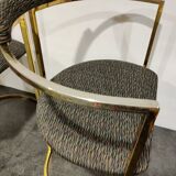 Vintage brass dining room set by Belgochrom, 1970s