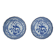 Set of 2 Andrea by Sadek porcelain plates with peacock, Japan 1970's