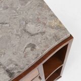 Art Deco cabinet in wood with marble top, France ca. 1930