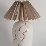 Art Deco White Seashell Motif Table lamp By Anna Lisa Thomson, Upsala Ekeby