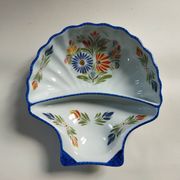 Porcelain molds & fries plate Croquet Quimper