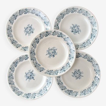 Assiettes terre de fer Longwy "Russe"