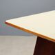 Vintage table in exotic wood and glass, Italian design, 1950s-1960s.