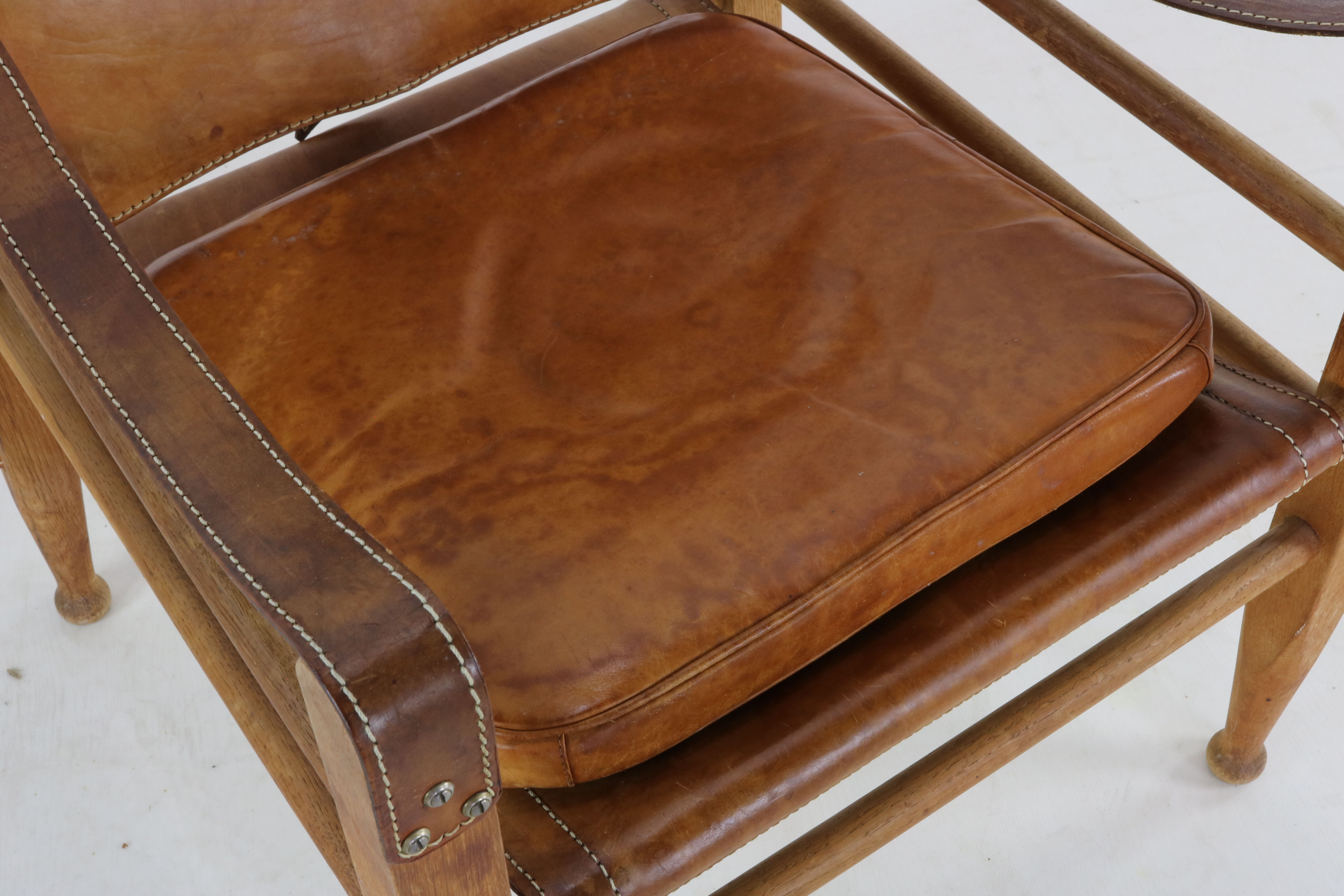 Sixties safari chair by Aage Bruun & son Denmark