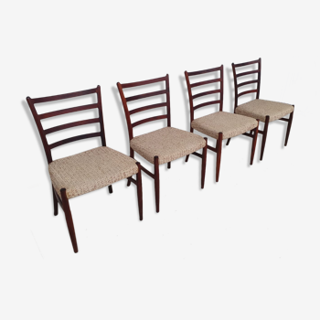 Ensemble de 4 chaises à manger en bois de rose par Johannes Andersen