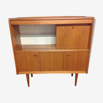 Buffet style scandinave avec vitrine / années 60-70