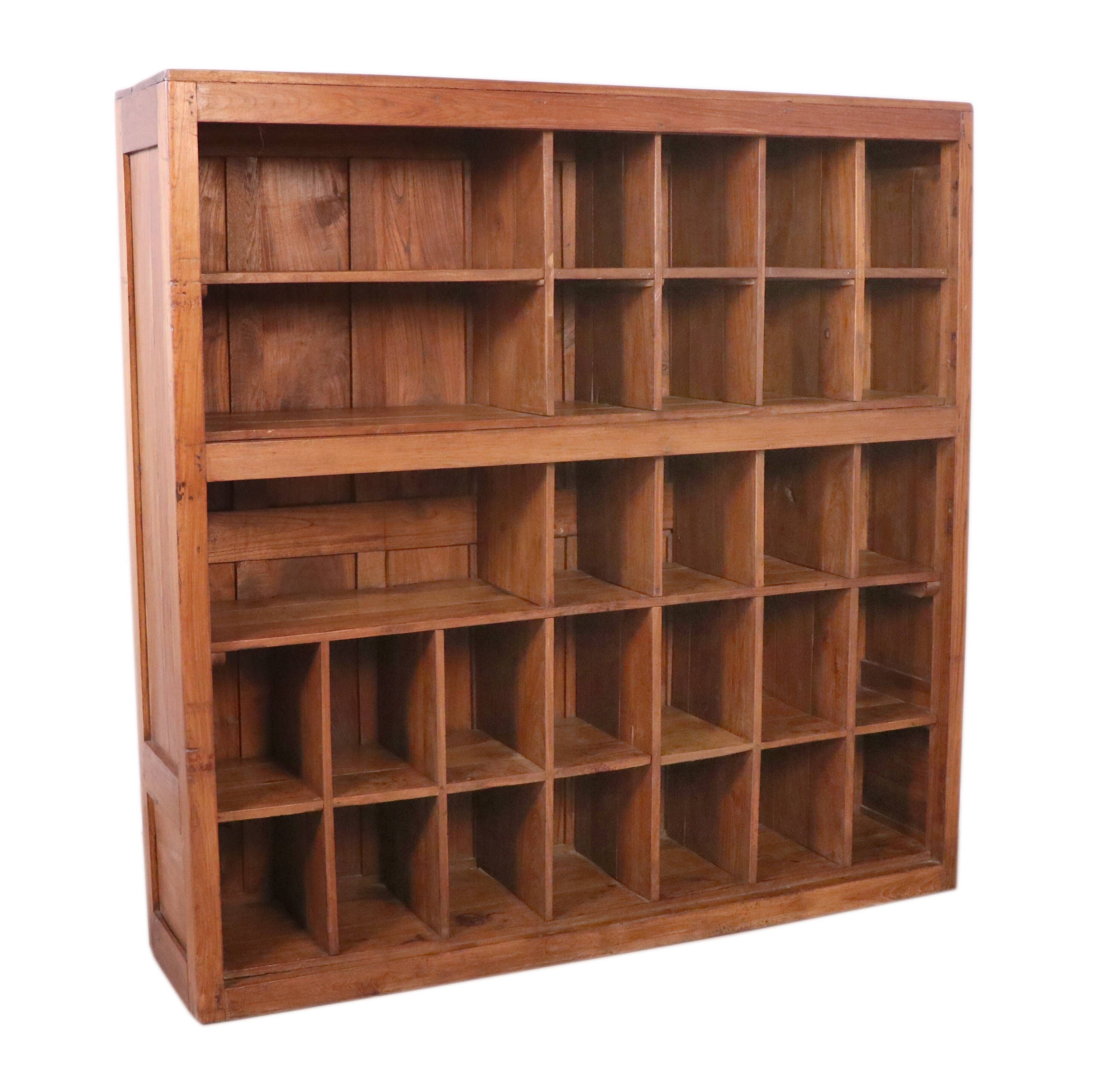 Old craft furniture - hotel with 27 burmese teak lockers