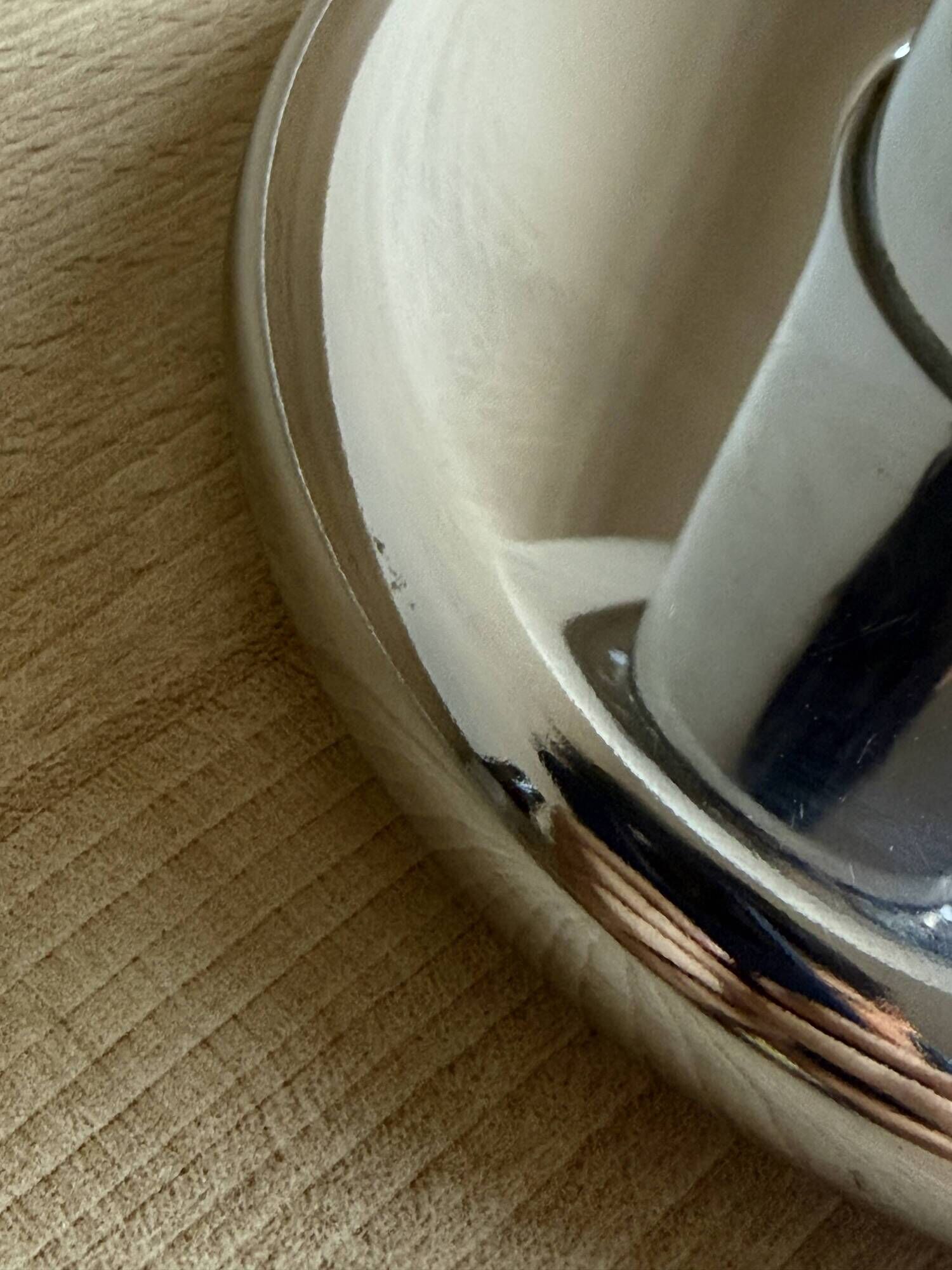 TARGETTI table lamp in chrome and transparent/white glass.