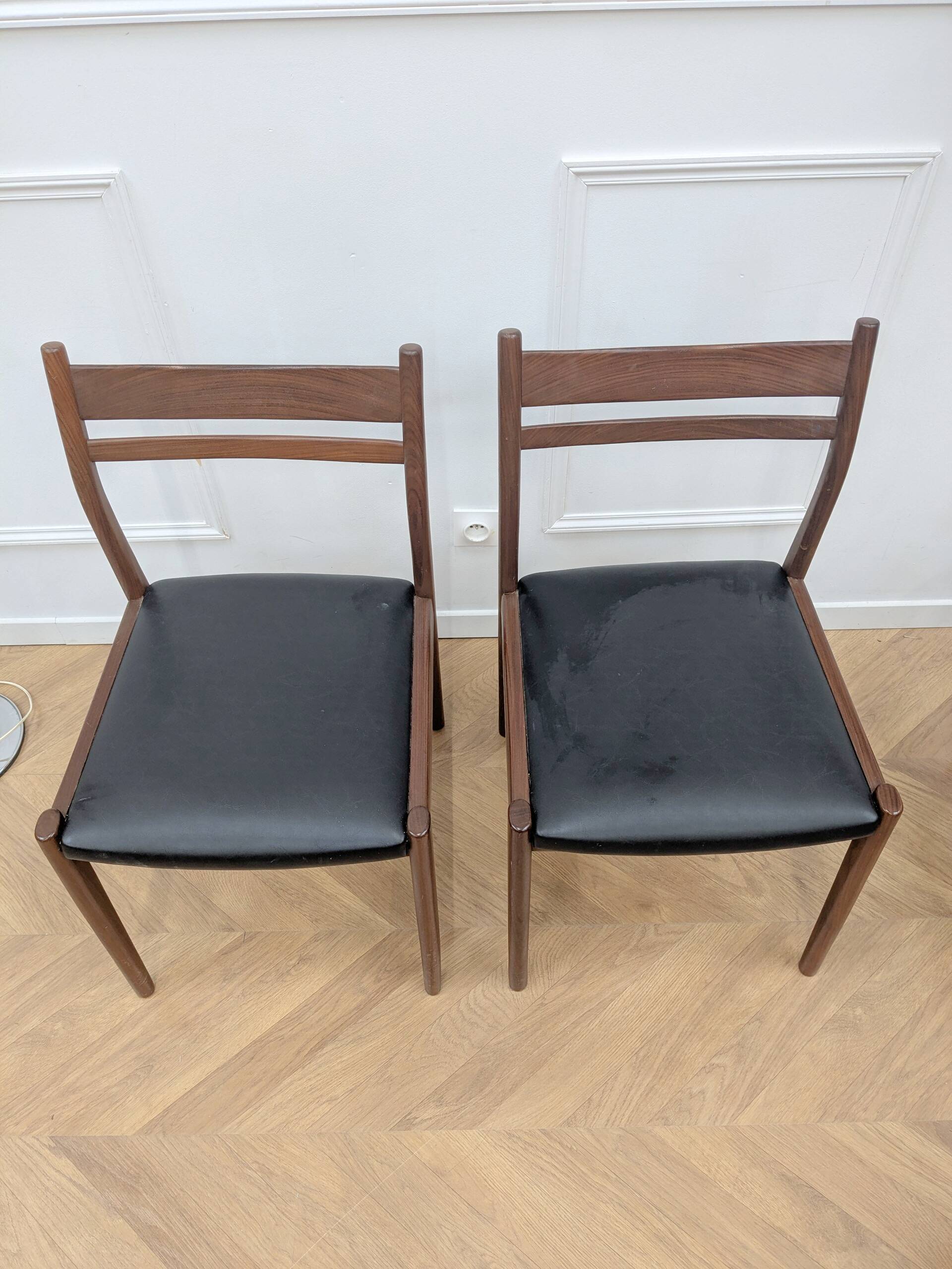6 vintage teak chairs
