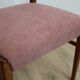 Chaise teck vintage velour rose danemark