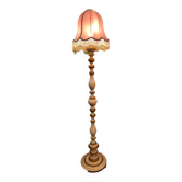 Vintage turned wooden floor lamp.