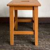 Tabouret de ferme art populaire peinture barn d'origine