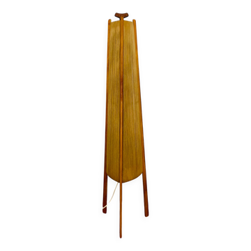 Sisal and Teak Floor Lamp by Temde