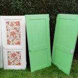 Lot 8 portes de placards anciennes sapin massif