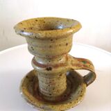 Ceramic candle holder signed Tiffoche design 60s