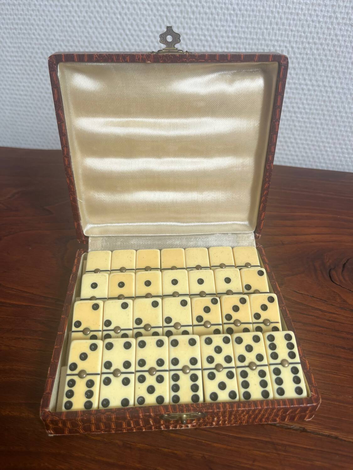 Bakelite domino game in its original box