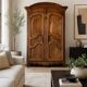 Dauphinoise wardrobe in Louis XV style in walnut, storage sideboard H:2.20m