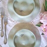 Antique earthenware oyster plates