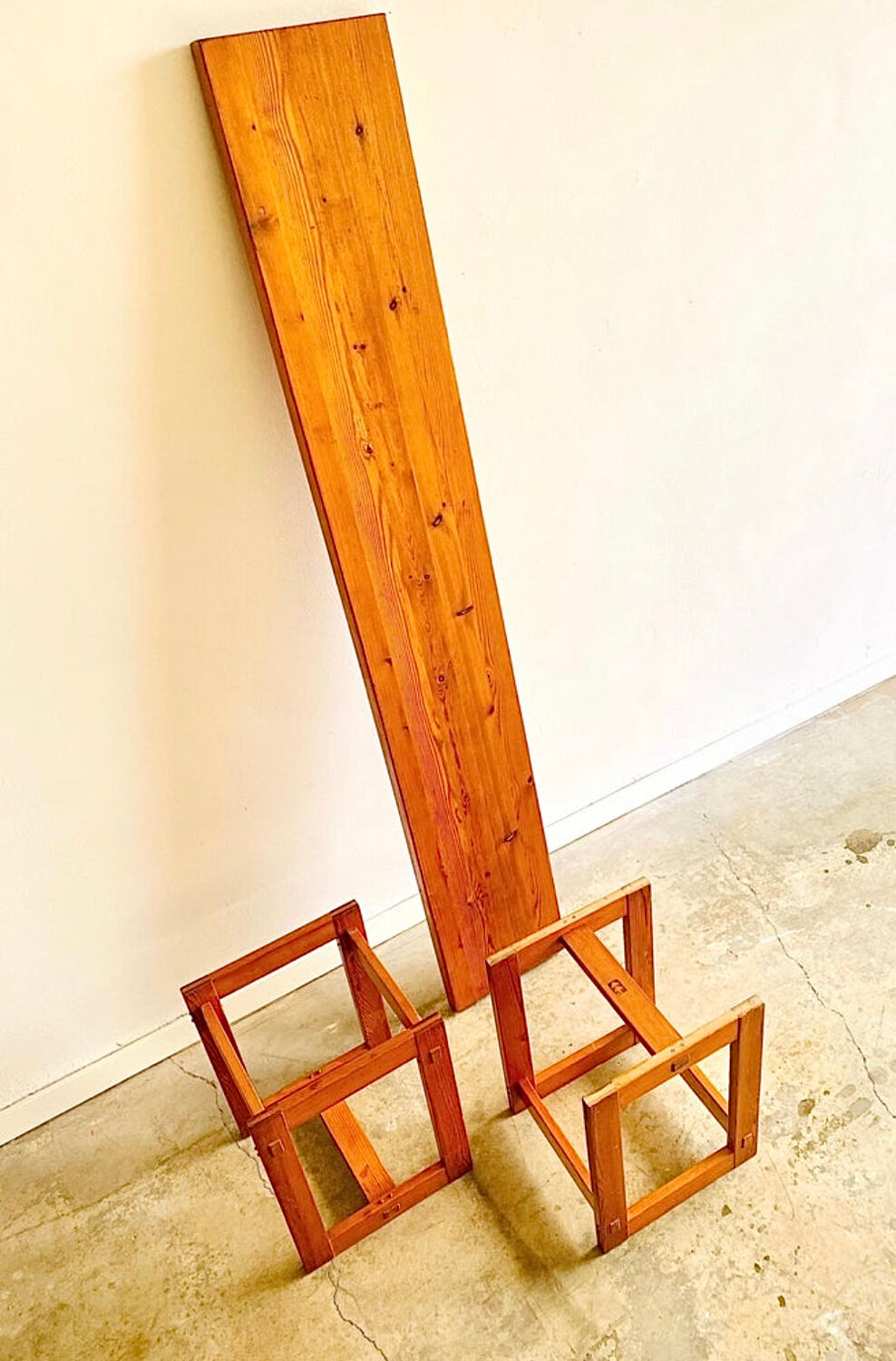 Edvin Helseth pine bench model Trybo, for the Trysil ski resort, Norway, 1964