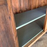 Green buffet and raw wood