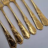 12 Fourchettes de Table en métal doré