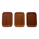 Teak trays by Langva, mid-century modern, 1960s, set of 3.